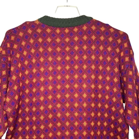 VTG Stefanel Camping Crew Neck Sweater Wool Size XL Outdoors Gopcore Fishing - Picture 7 of 14